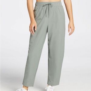 Laura Scott Petite Linen-Blend Sage Pull-on Barrel Pants 14P